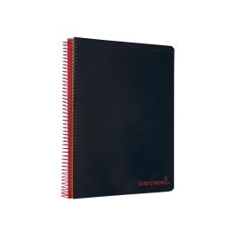 Cuaderno Espiral Liderpapel A5 Micro Wonder Tapa Plastico 120H 90 gr Cuadro 5 mm 5 Bandas 6 Taladros Color Negro