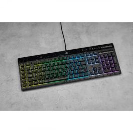 Corsair K55 RGB PRO Teclado Gaming USB Español con Retroiluminación RGB, Anti-Ghosting, Reposamuñecas, Resistente Salpicaduras IP42