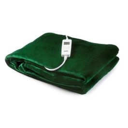 Manta eléctrica DOMO - 10 posiciones de calor - Alivia y estimula - Polar de franela - 180x160 cm - Verde Precio: 52.5000003. SKU: B1ASWSG64M