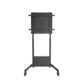 Ewent Soporte de Suelo para TV con Ruedas, Ajuste de Altura, VESA, Compatible con Pantallas de 60-100 Pulgadas