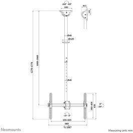 Soporte de Mesa para Pantalla Neomounts CL35-440BL16L 70" 37" 50 kg