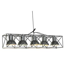 DKD Home Decor Lámpara Techo Metal Gris Negro 24 x 24 x 115 cm Precio: 107.88999969. SKU: B18XJYCC2F