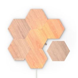 Nanoleaf Hexagons Starter Kit 7PK Paneles de Iluminación Inteligente Modulares con Acabado Madera