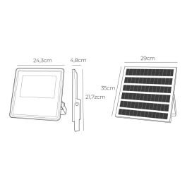 Foco proyector solar slim 200 W 1.800lm 6.500k