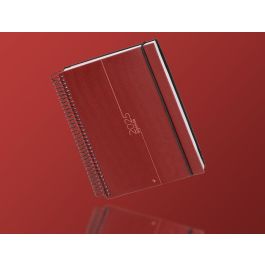 Agenda Espiral Liderpapel Olbia A4 2025 Dia Pagina Rojo Papel 60 gr