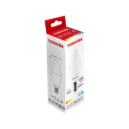 Toshiba Bombilla LED C37 E27 5W 3000K Luz Cálida Vela