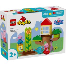 LEGO 10431 Duplo Jardín y Casa del Árbol de Peppa y George Pig – Set de Construcción para Preescolares Actividades al Aire Libre