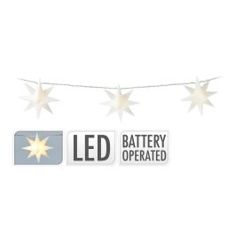 Guirnalda a pilas fija 10 LEDs estrellas decorativas luz blanco cálido 1.8m Precio: 3.58999982. SKU: S7907997