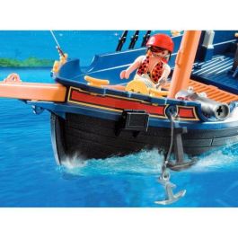Playmobil 5810 Barco de Remos Pirata con Cañón Disparador de Proyectiles y Bote Flotante