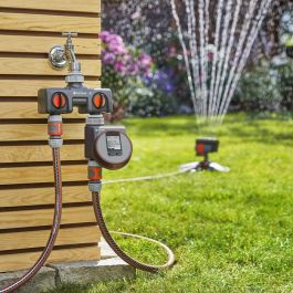 Gardena Programador de Riego Flex para Grifos 20/27 y 26/34 - Fácil Programación, Ciclos Cortos para Macetas, Módulo Extraíble