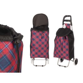 Carro de Compra Kinvara 2 Ruedas Rombos Rojo, 88x35x8 cm, Capacidad 33 l (6 Unidades) Precio: 67.99000043. SKU: B1BRVE33NR