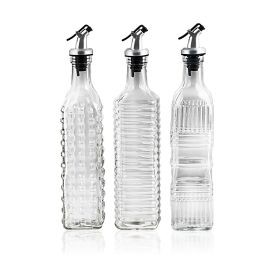 Inde Aceitera de Vidrio 500 ml con Tapón, 6x6x30 cm (24 Unidades)