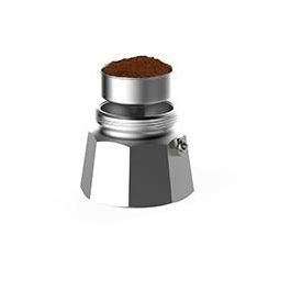 Bialetti Recipiente de Café de Vidrio para 250g de Café, Tapa con Soporte y Cuchara para Aromas