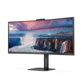 AOC CU34V5CW/BK Monitor Curvo VA 34" UWQHD 1500R con Webcam Windows Hello, USB-C 65W, 100Hz y Altura Ajustable AOC CU34V5CW/BK Monitor Curvo VA 34" UWQHD 1500R con Webcam Windows Hello, USB-C 65W, 100Hz y Altura Ajustable
