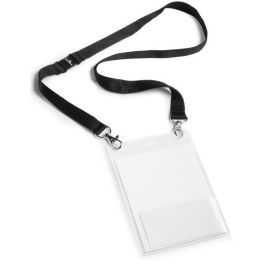 Durable 852501 - Tarjetero identificativo A6 con cinta textil, vertical, negro/transparente, 10 unidades Precio: 48.50000045. SKU: B1AZMNS92W