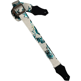 GETM Correa Guitarra Bajo Silver Calla Lily