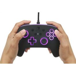 Power A Mando con Cable Mejorado 1510925-01 Spectra LED para Nintendo Switch y Switch OLED, Control con 8 Colores Brillantes y 2 Efectos LED, Botones Asignables
