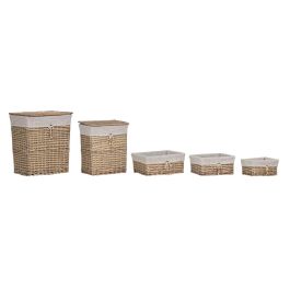 Cesta Ropa Basicos DKD Home Decor Beige Natural 35 x 55 x 47 cm Set de 5