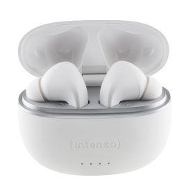 Intenso Auriculares Bluetooth Buds T300A TWS con ANC Blanco, Conexión Inalámbrica V5.3 y 35 Horas de Batería