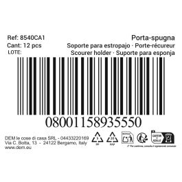 Soporte De Estropajo Blanco (12 Unidades)