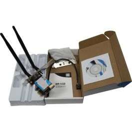 Inter-Tech EP-132 Adaptador de Red Inalámbrico USB 2.0 y Bluetooth 4.2 PCIe, Doble Banda Wi-Fi 600 Mbit/s, Negro