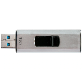 Q-connect Memoria USB Flash 32 GB 3.0 Plateada Retráctil SuperSpeed