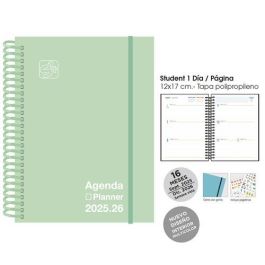 Agenda Anual (2025-26) Senfort 16 Meses Iki Unicolor Espiral Tapa Pp Con Goma 155X215 S/V Pastel Verde Precio: 13.98999943. SKU: B1KLXE3SR3