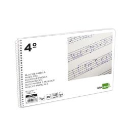 Bloc Musica Liderpapel Pentagrama 3 mm Cuarto 20 Hojas 100 gr-M2