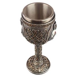 Copa Caballeros de las Cruzadas de Resina y Acero Inoxidable - 19,5x9x9cm