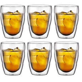 Bodum Juego de 6 Vasos Térmicos Pilatus Doble Pared Transparente 0,25 l BOD0699965199197 Precio: 48.50000045. SKU: B16MZG3RYE
