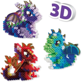 Ses Creative SES1710566034098 Cuentas para Planchar Dragones Crea 3 tipos de dragones en 3D