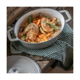 Livoo MEP129G Cacerola ovalada de hierro fundido Gris