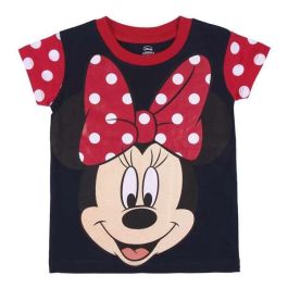Cerdá Pijama Corto de Verano para Niña, con Licencia Disney Minnie Mouse, en Tejido Single Jersey, Talla 3 Años, Color Rojo