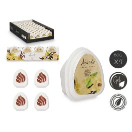 Set 4 Ambientadores Mini Vainilla Acorde 24x7x4 cm, Gel, Amarillo, 50 gr (12 Unidades)