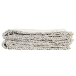 DKD Home Decor 2c25 Manta para Sofá de Punto Acrílico Gris Claro 170x130 cm 470 gsm (2 Unidades)
