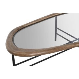 Mesa de Centro Home ESPRIT Marrón Negro Cristal Madera de abeto 120 x 69 x 33 cm