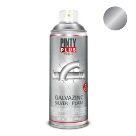 Pinty Plus Spray Galvanizado en Frío Plata - Aerosol Anticorrosivo con Aluminio y Zinc, Protección Antioxidante, Secado Rápido