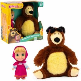 Masha y el Oso MHA21 Set de Muñecas y Peluches: Masha (12 cm) y Michka el Oso (20 cm). Apto para niños a partir de 3 años.