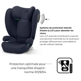 Cybex Silla de Coche Solution B3 i-fix Grupo 2/3 Reclinable Azul Bahía