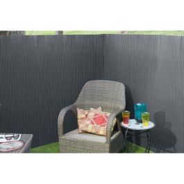 Pantalla de caña de PVC de doble cara - NATURE - 1 x 3 m - 1600 g/m² - Opaca 4/5 - Anti-UV - Antracita