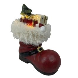 DKD Home Decor Figura Navidad Tradicional Bota con Luz LED Rojo Blanco Dorado Verde de Magnesia 16.5x33.5x29 cm Precio: 19.98999981. SKU: B182XLCLSR