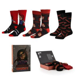 Cerdá Pack de 3 Calcetines Chucky, Tallas de Calzado 35-45, Multicolor