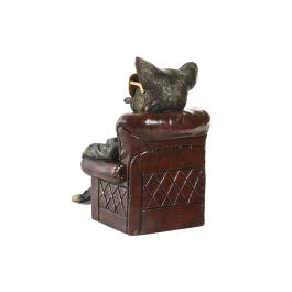 DKD Home Decor Figura Moderna de Resina Dorada y Marrón, 22.5 x 26.5 x 18 cm (3 Unidades)
