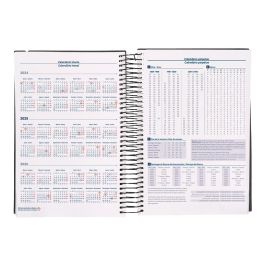 Agenda Espiral Liderpapel Olbia A5 2025 Dia Pagina Color Negro Papel 60 gr