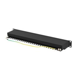 Lanberg PPSA-1024-B Patch Panel 24 Puertos Cat6a F/UTP (FTP) Montaje en Bastidor 1U Negro