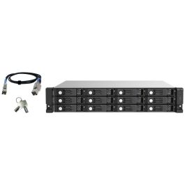 QNAP TL-R1220SEP-RP Carcasa de disco duro/SSD 12 unidades 2.5/3.5" SAS-3, SATA III Hot-swap Montaje en rack 2U Negro, Gris