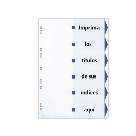 Avery Índices Separadores 12 Pestañas Personalizadas Index Maker Sin Agujeros 222x297 mm Blanco