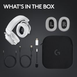 Logitech Auriculares Gaming G Pro X con micrófono cardioide, drivers Graphene 50 mm y tecnología LIGHTSPEED