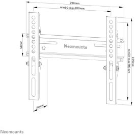 Neomounts WL30-350BL12 Soporte TV de Pared Fijo Bloqueable para Pantallas 24-55 pulgadas, hasta 30 kg, VESA 50x50-200x200 mm, Negro