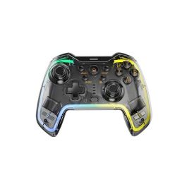 Mars Gaming Gamepad MGP-BT2 Inalámbrico Bluetooth, Mando Dual Shock con Soporte Smartphone, RGB Neón, Compatible PS4, PC, Android, iOS, Switch - 10 Horas Batería